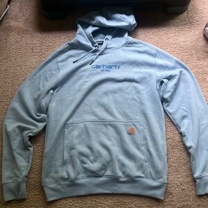 Baby blue carhartt force line relaxed fit hoodie size men’s small